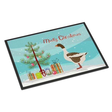 Carolines Treasures Pomeranian Rogener Goose Christmas Indoor or Outdoor Mat - 18 x 27 in. BB9270MAT